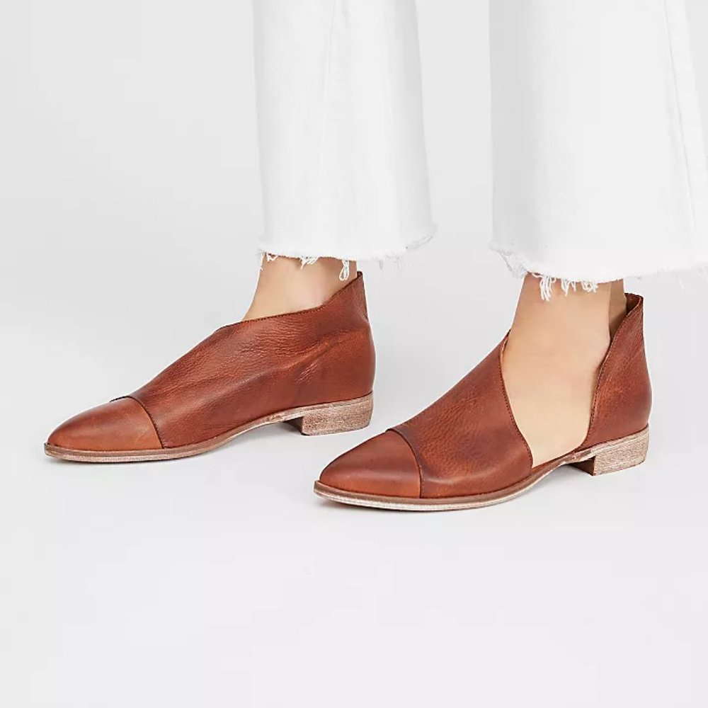Free People Royal Flat in Color Whiskey Size 39/9